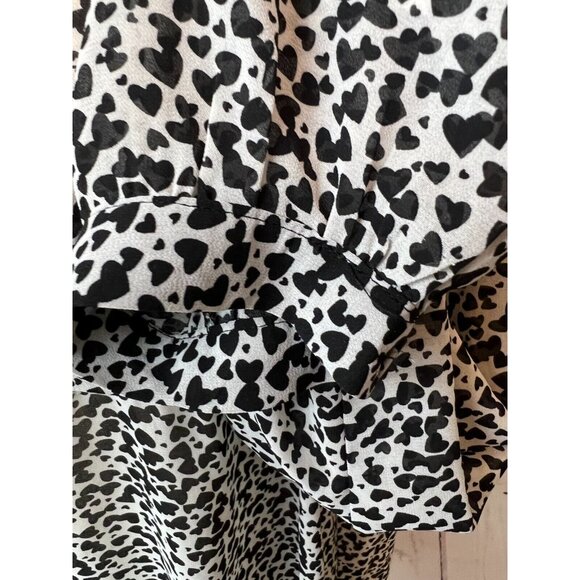 Torrid Plus Size Blouse 2X 2 Sheer long sleeve Hearts 10455965 Long Sleeve Shirt - Picture 12 of 12